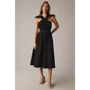 En Saison Eyelet Halter A-Line Dress Black - 1X